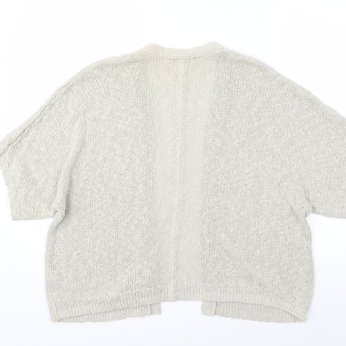 Nutmeg Womens Beige  Knit Cardigan Jumper Size 18