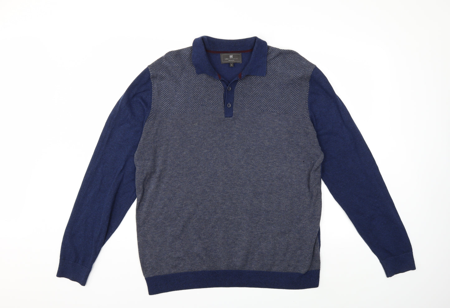Marks and Spencer Mens Blue  Knit Pullover Jumper Size XL