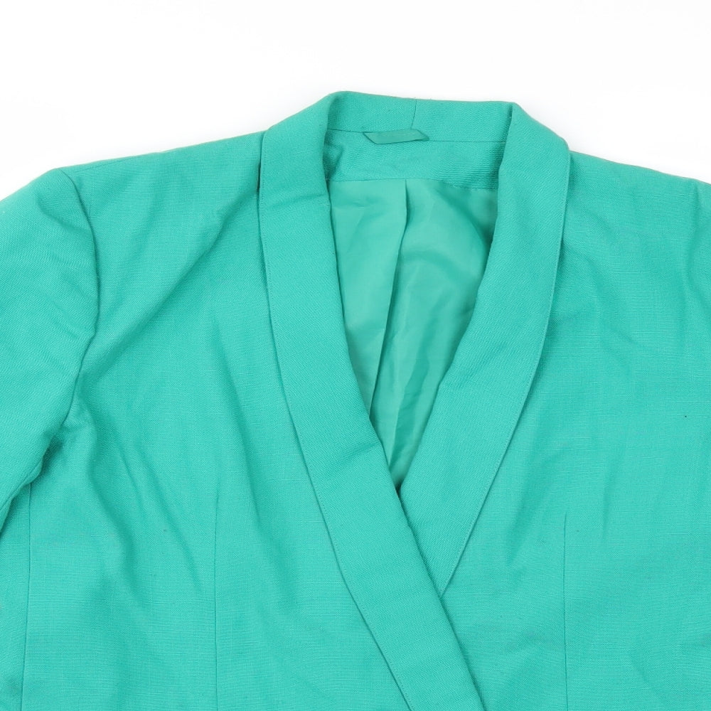 Preworn Womens Green   Jacket Blazer Size 12