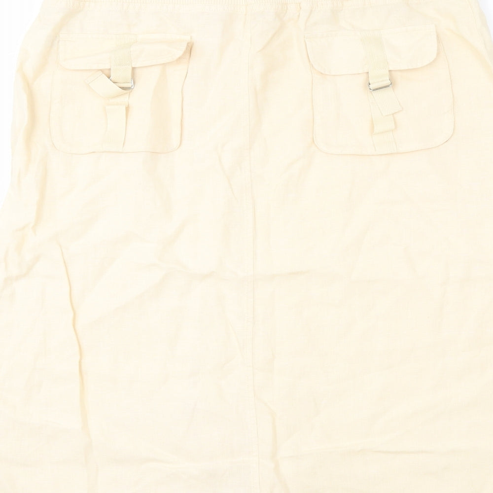 Marks and Spencer Womens Beige   A-Line Skirt Size 16
