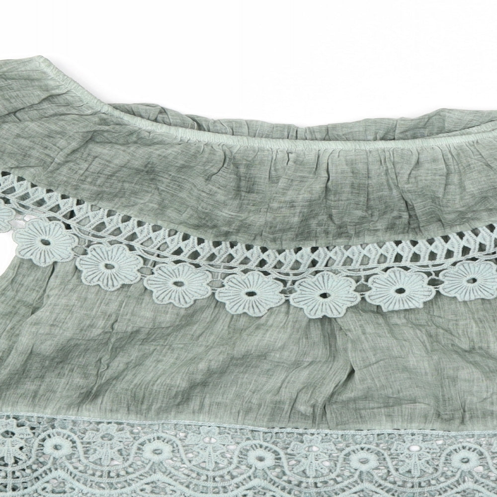 Preworn Womens Green   Basic Blouse Size 6