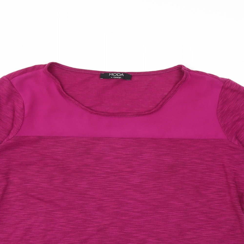 George Womens Purple   Basic T-Shirt Size 16