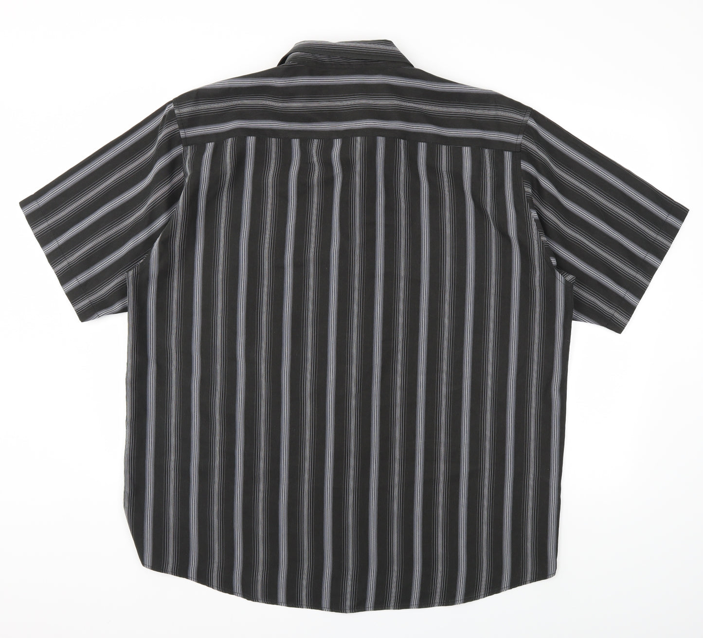 RAM Mens Grey Striped   Button-Up Size XL