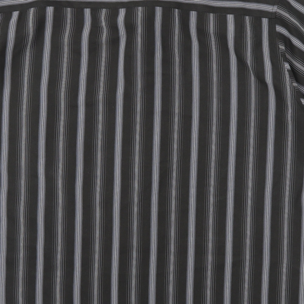 RAM Mens Grey Striped   Button-Up Size XL