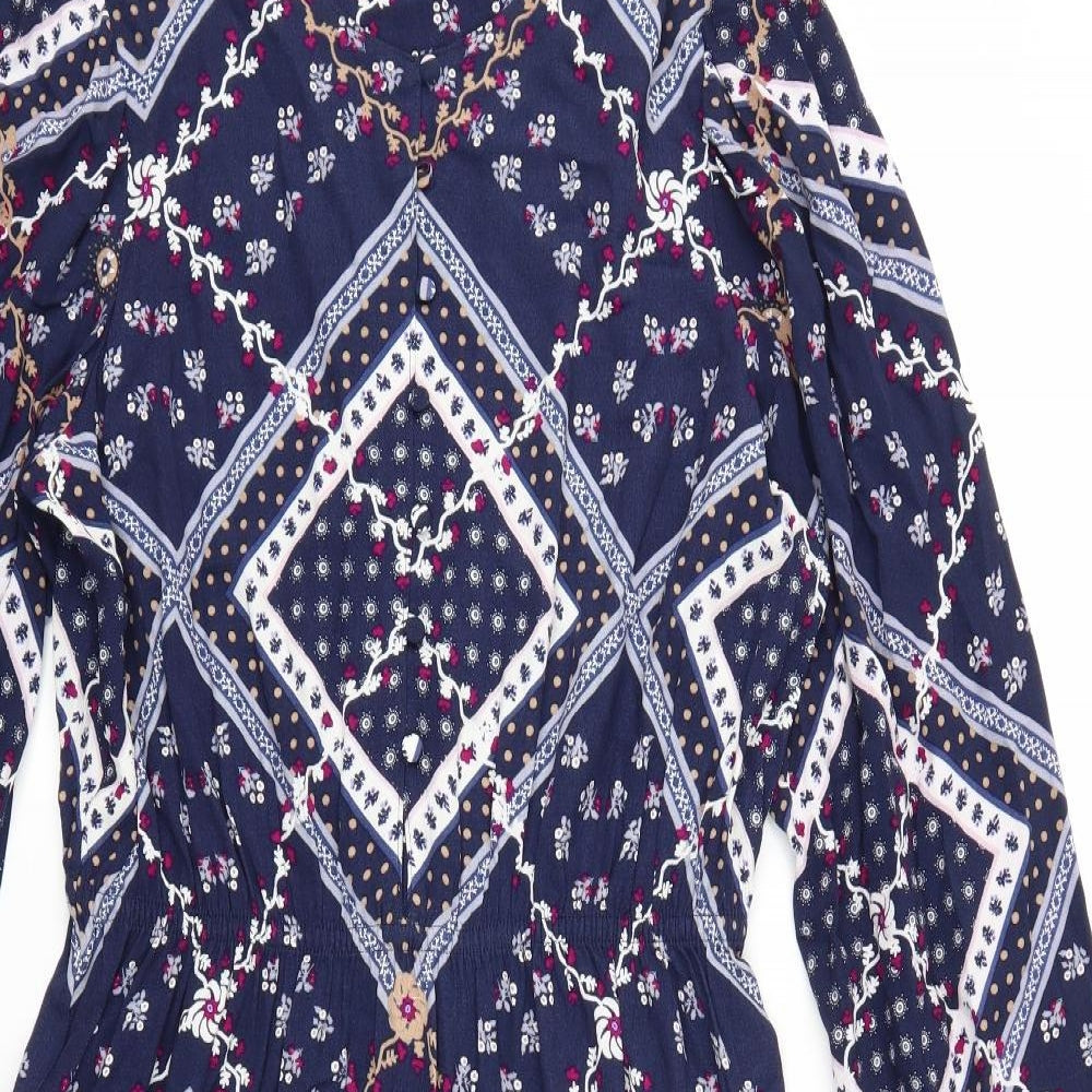 Marks and Spencer Womens Blue Floral  Maxi  Size 14