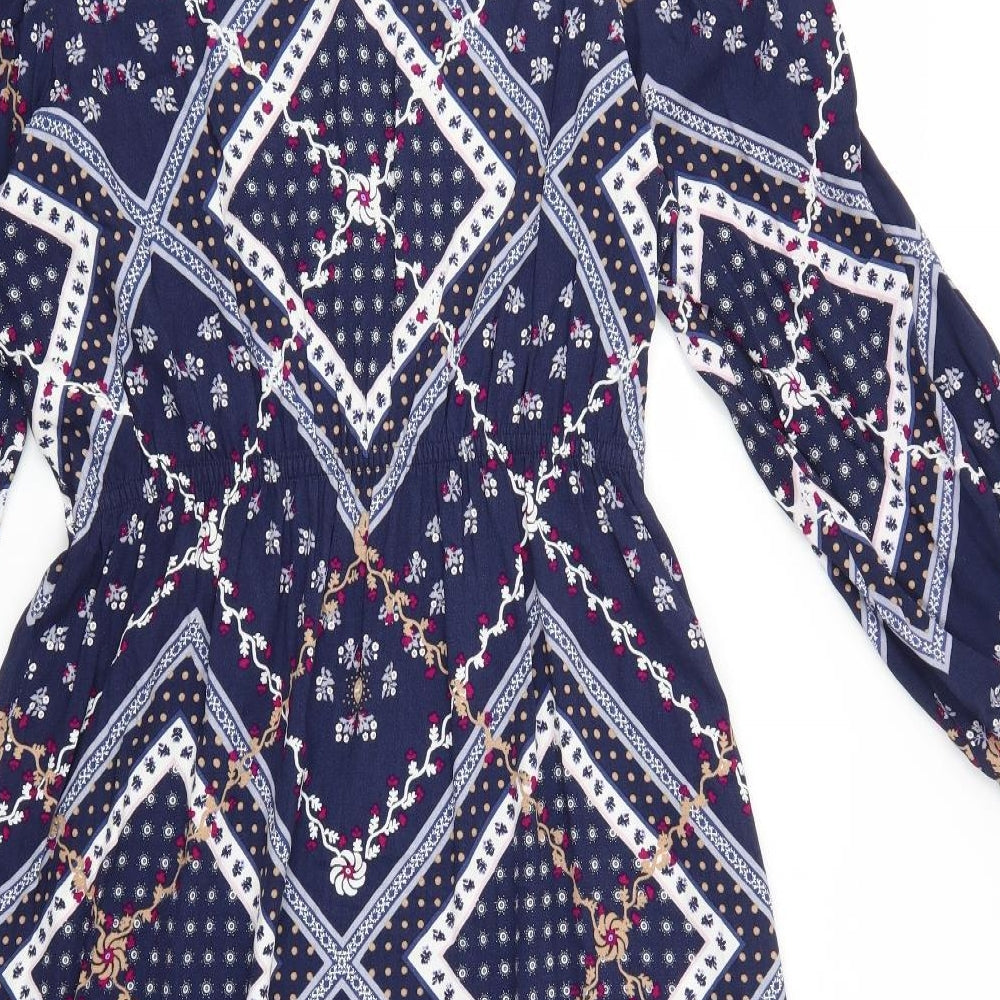 Marks and Spencer Womens Blue Floral  Maxi  Size 14