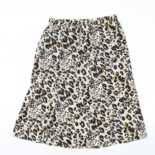 Wallis Womens Beige Animal Print  Maxi Skirt Size 14