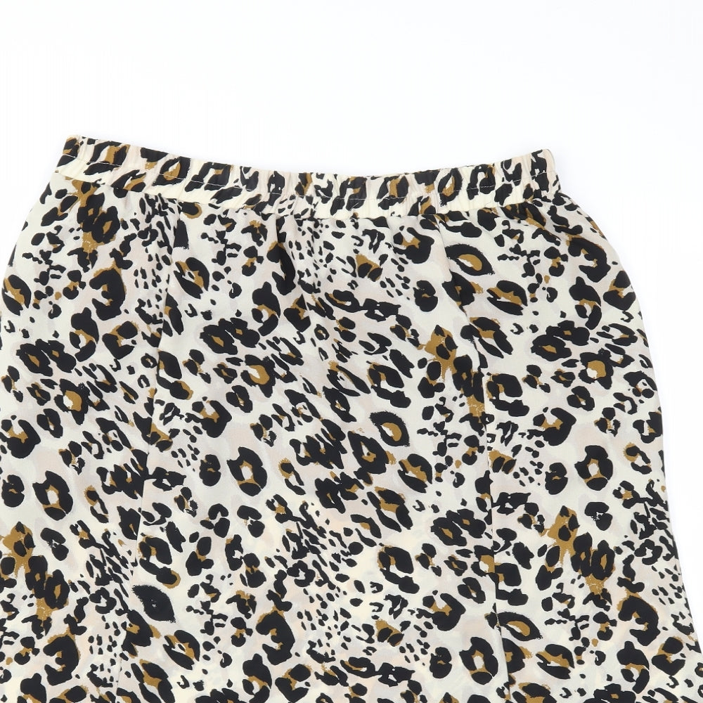 Wallis Womens Beige Animal Print  Maxi Skirt Size 14