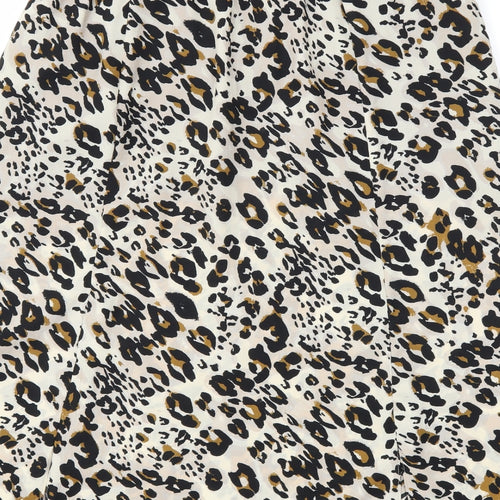 Wallis Womens Beige Animal Print  Maxi Skirt Size 14
