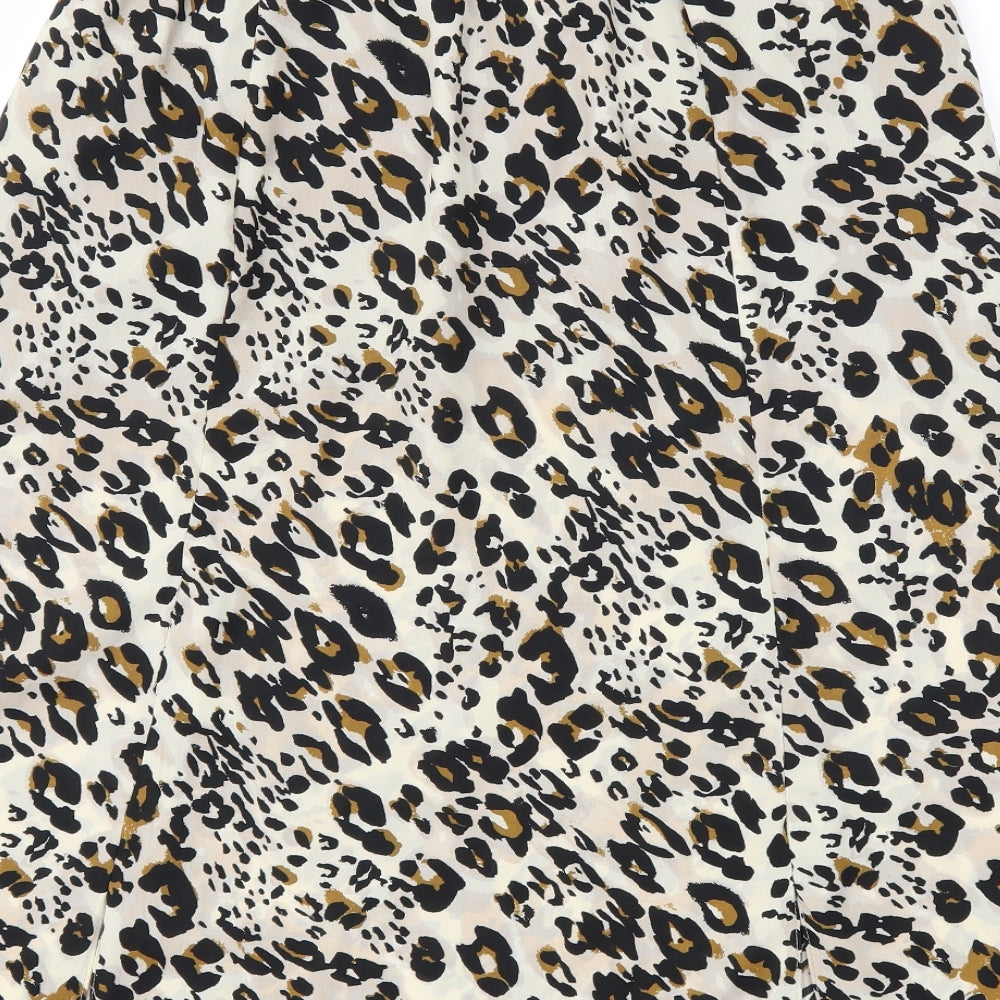 Wallis Womens Beige Animal Print  Maxi Skirt Size 14