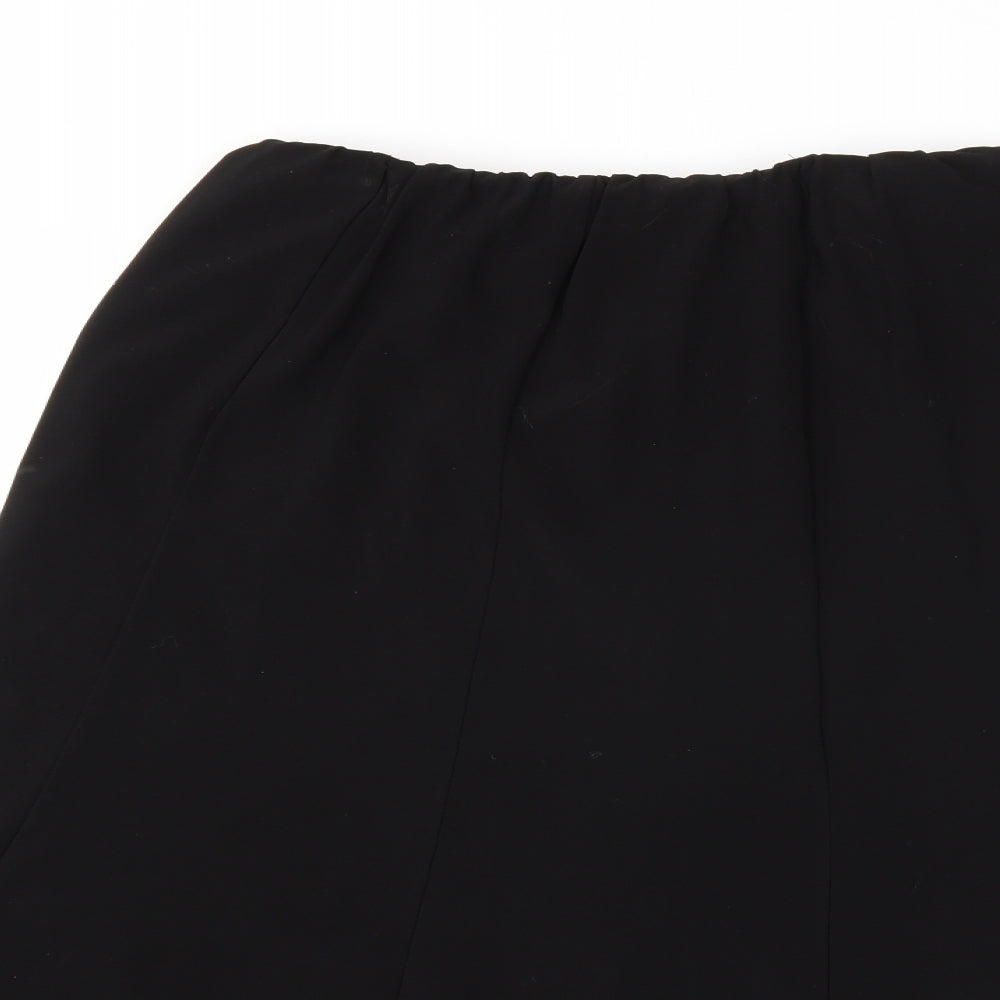 Preworn Womens Black   Pleated Skirt Size 16