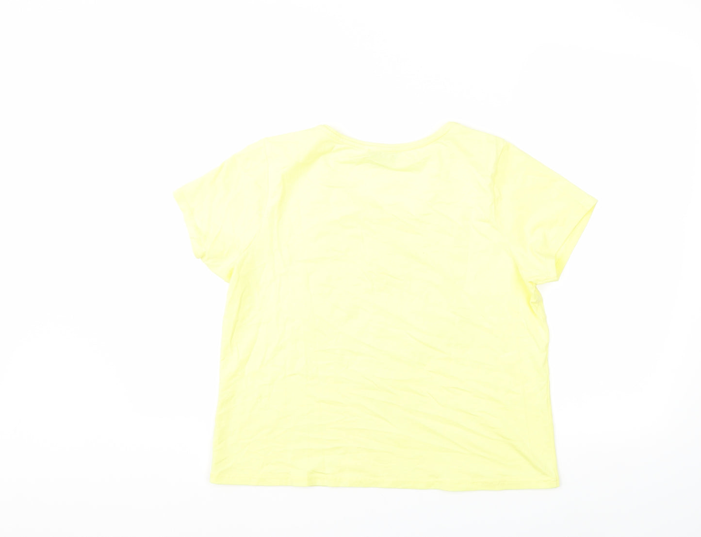 Antea Womens Yellow   Basic T-Shirt Size 16