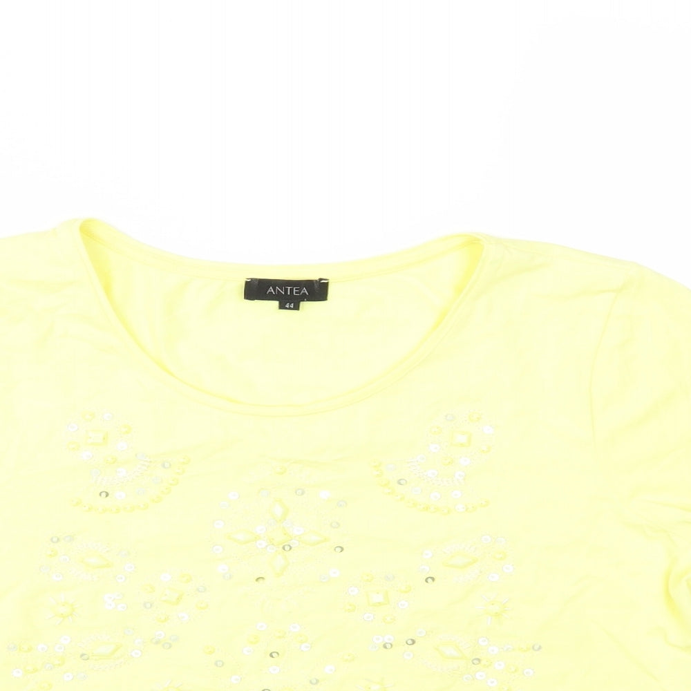 Antea Womens Yellow   Basic T-Shirt Size 16