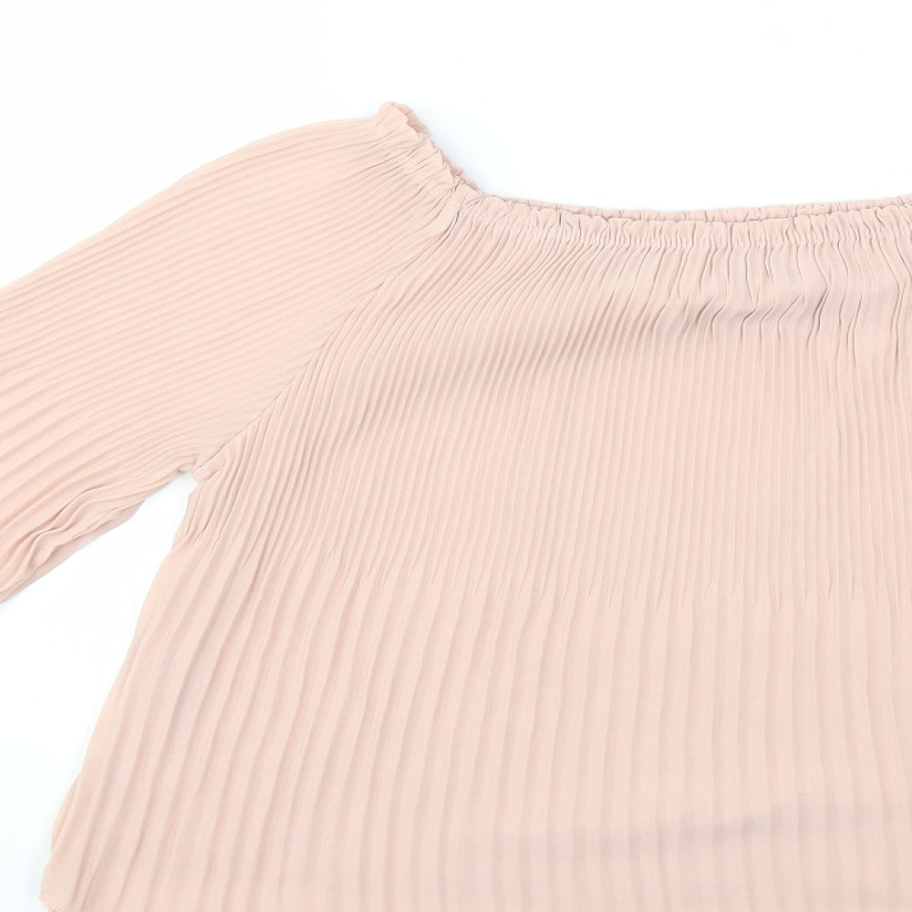 Preworn Womens Pink   Basic Blouse Size M