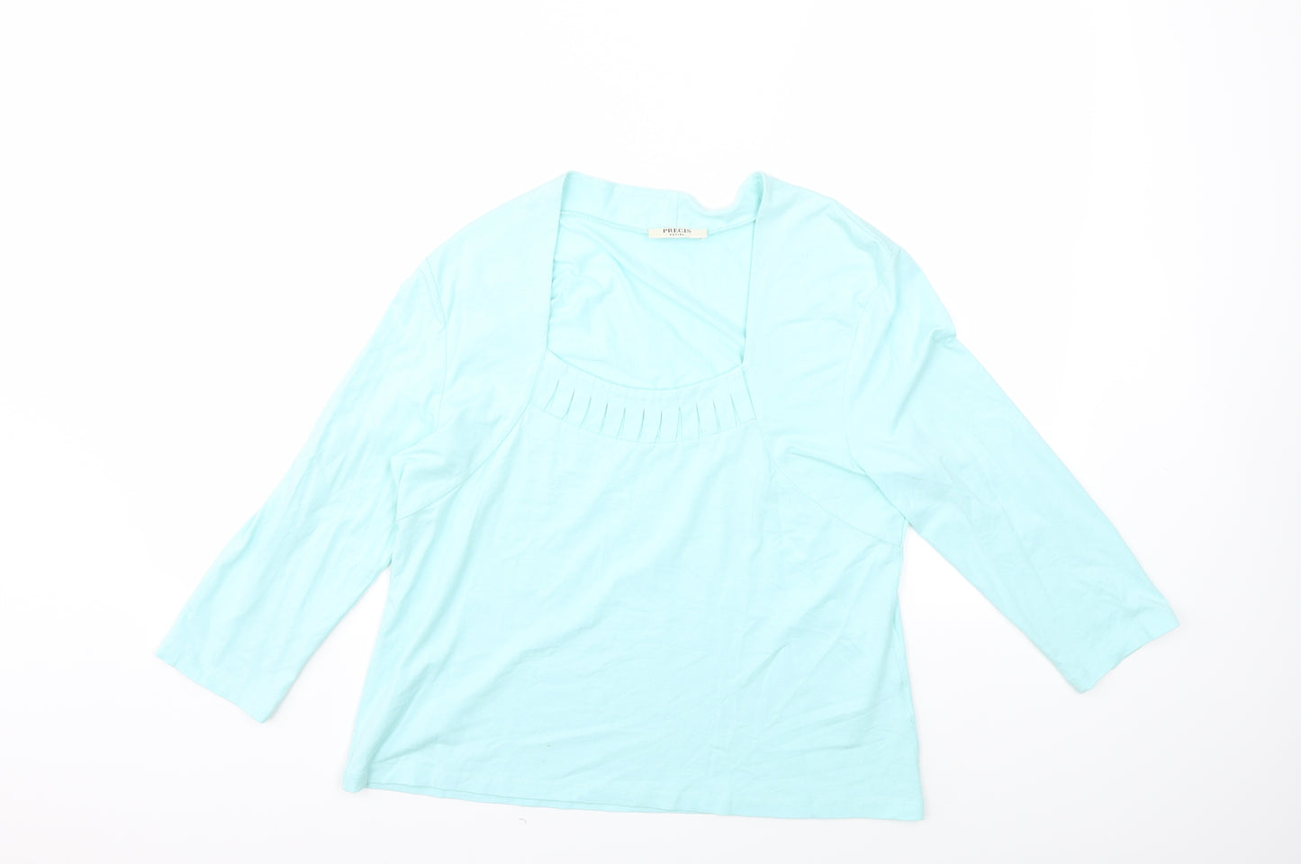Precis Petite Womens Blue   Basic T-Shirt Size L