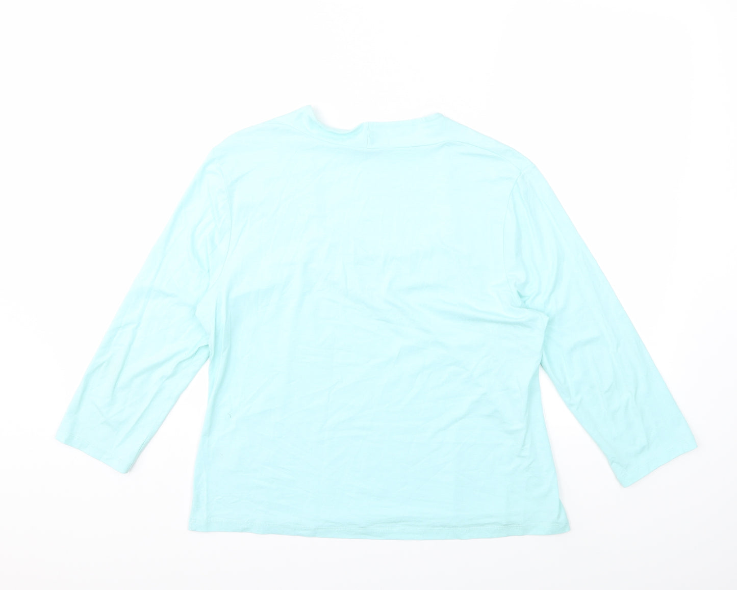 Precis Petite Womens Blue   Basic T-Shirt Size L