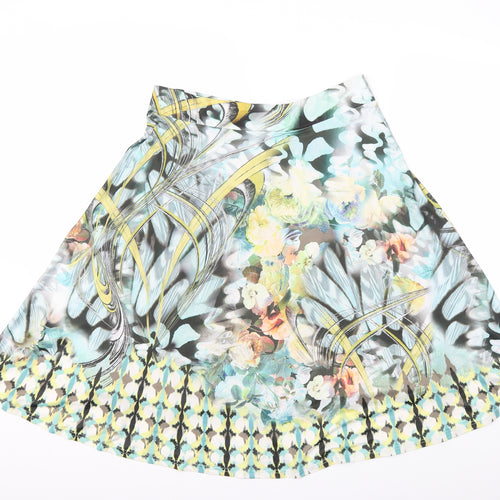 Gerry Weber Womens Grey Floral  A-Line Skirt Size 34 in