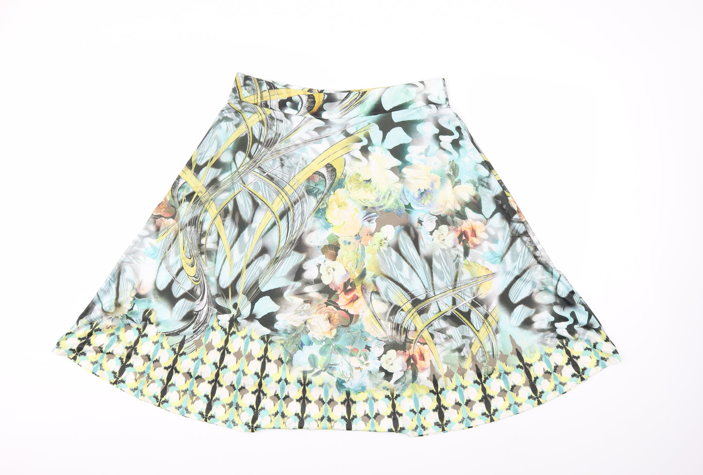 Gerry Weber Womens Grey Floral  A-Line Skirt Size 34 in