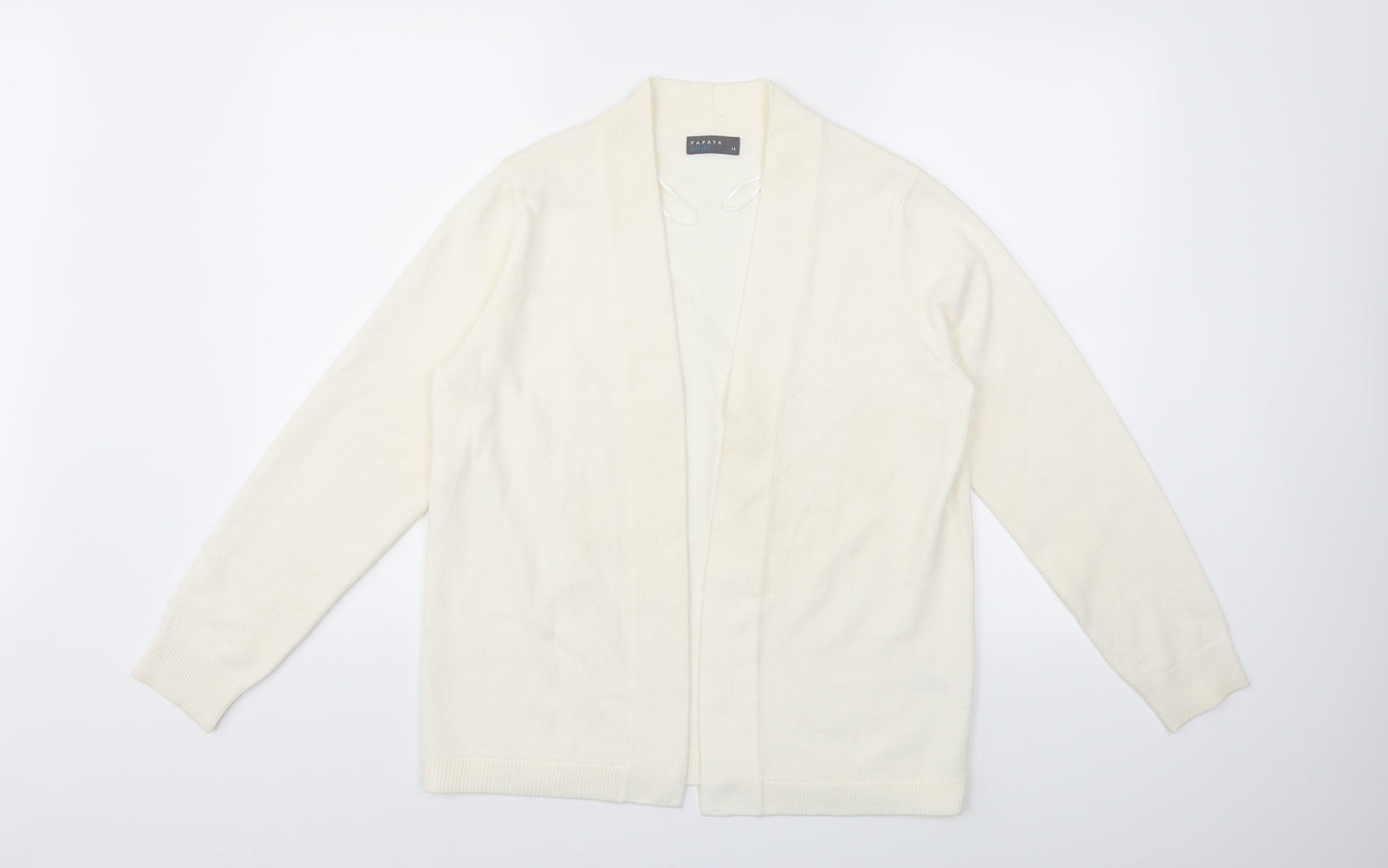 Papaya Womens Ivory  Knit Cardigan Jumper Size 14