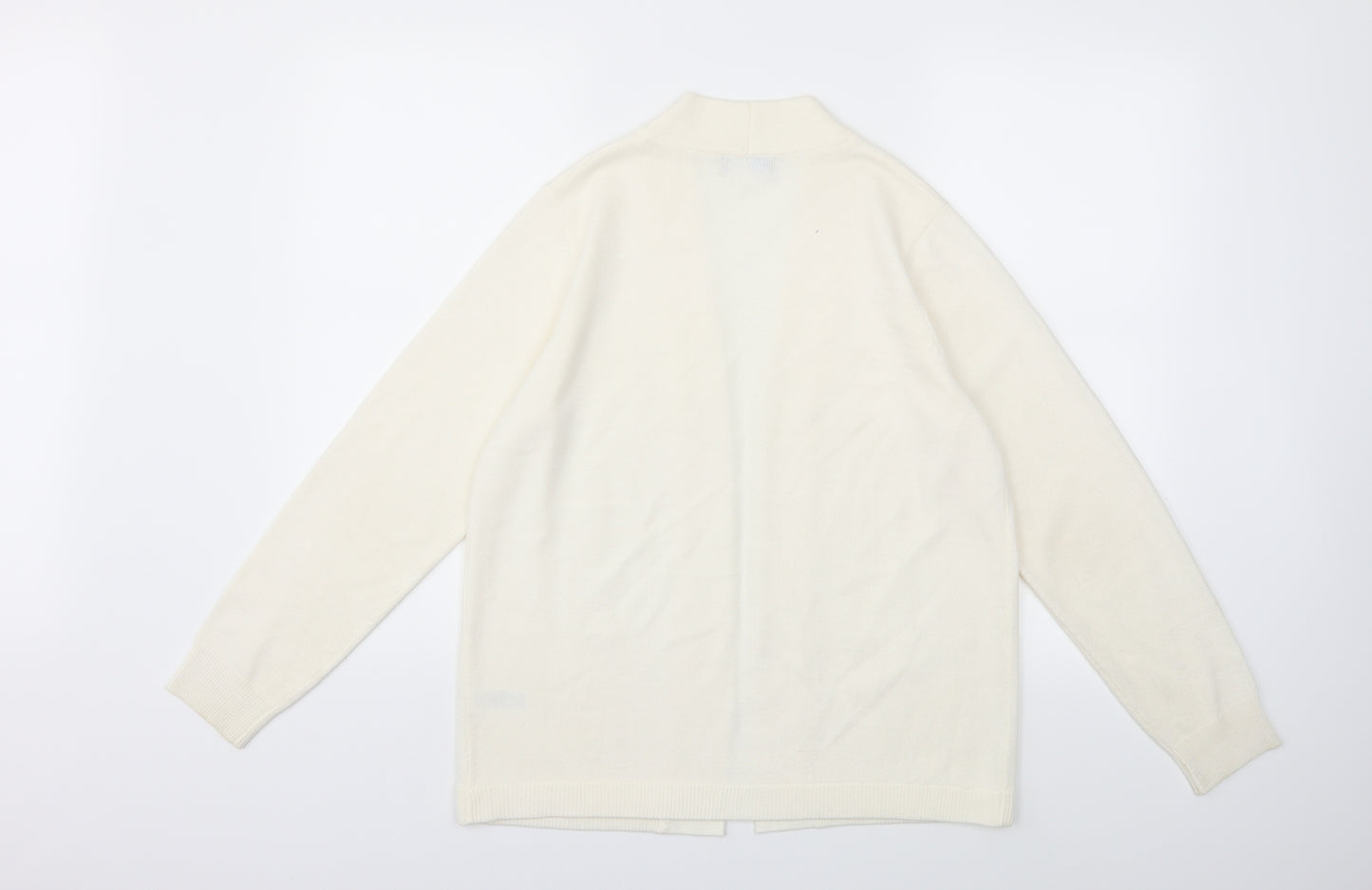 Papaya Womens Ivory  Knit Cardigan Jumper Size 14