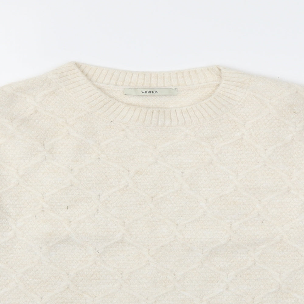George Womens Beige  Knit Pullover Jumper Size 12