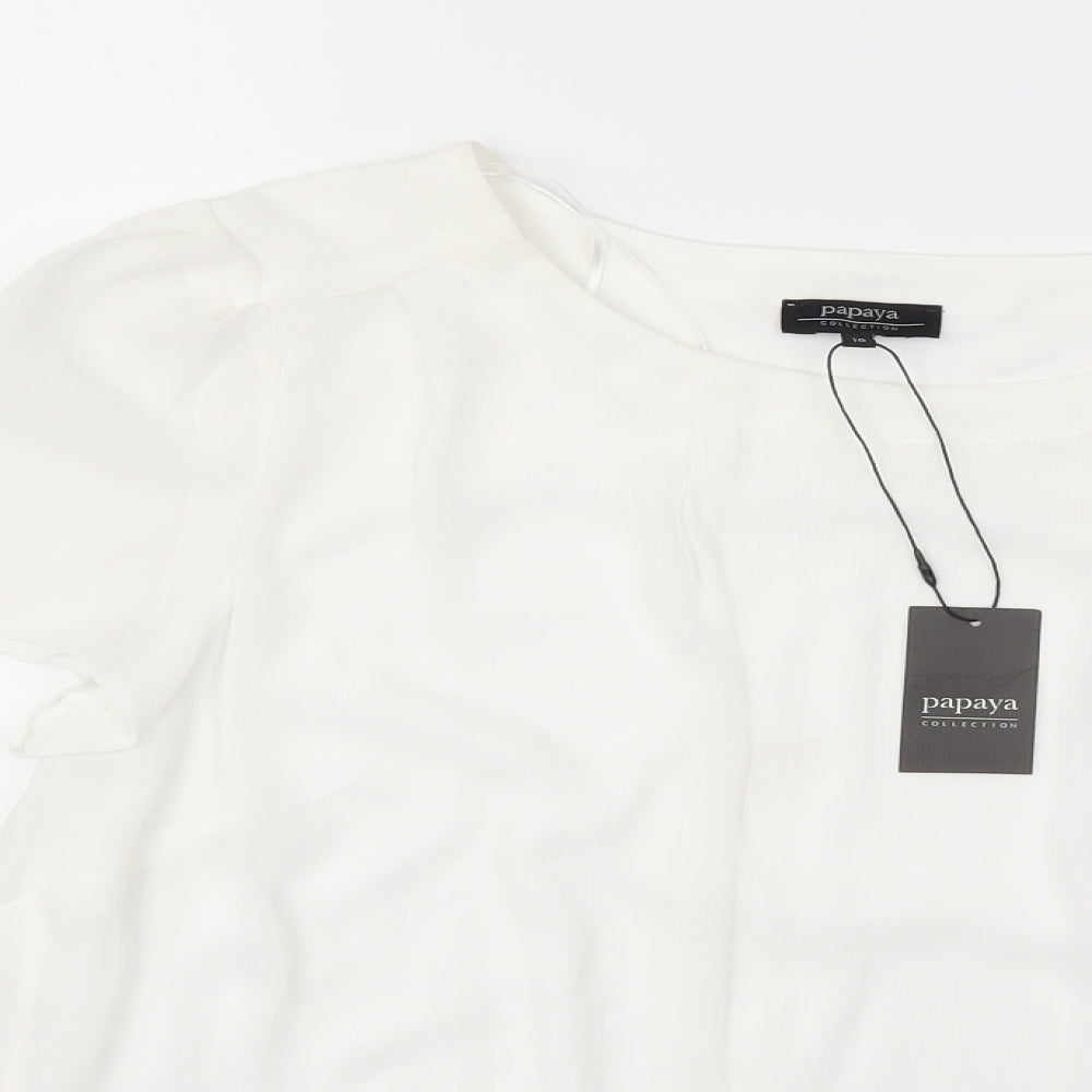 Papaya Womens White   Basic Blouse Size 18