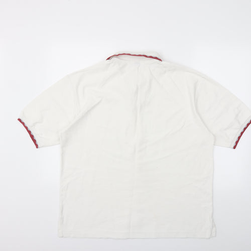 country cottons Mens White    Polo Size L