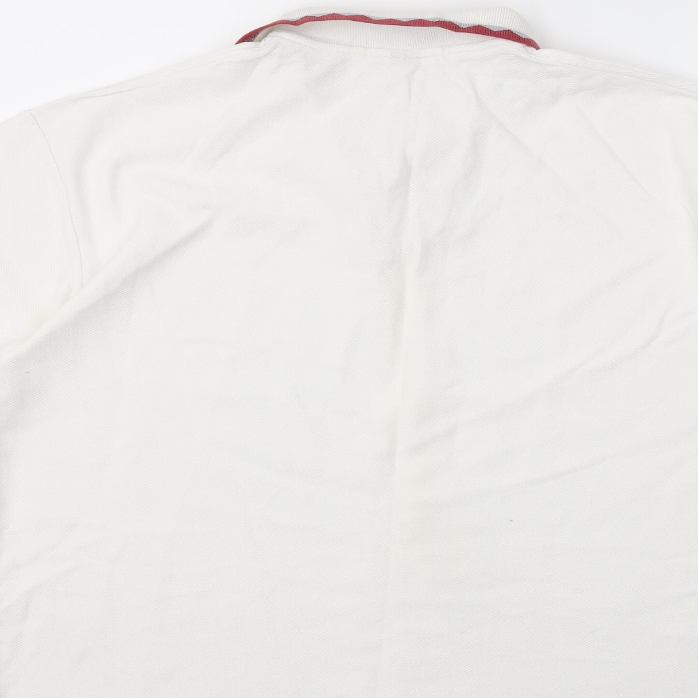 country cottons Mens White    Polo Size L
