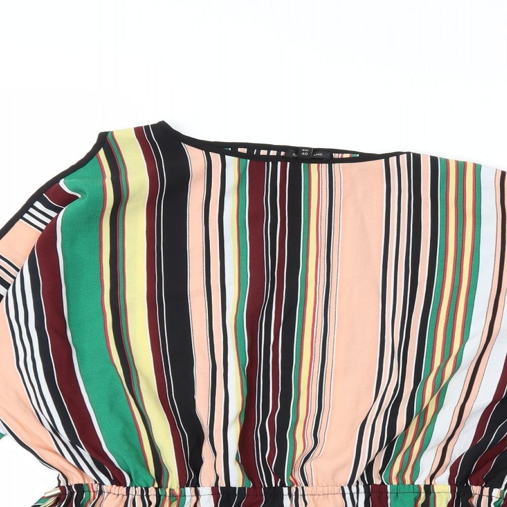 River Island Womens Multicoloured Striped  Basic Blouse Size 14