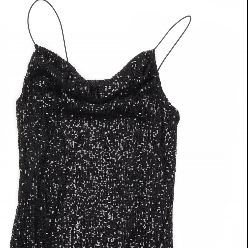 Primark Womens Black  Rayon Slip Dress  Size 10