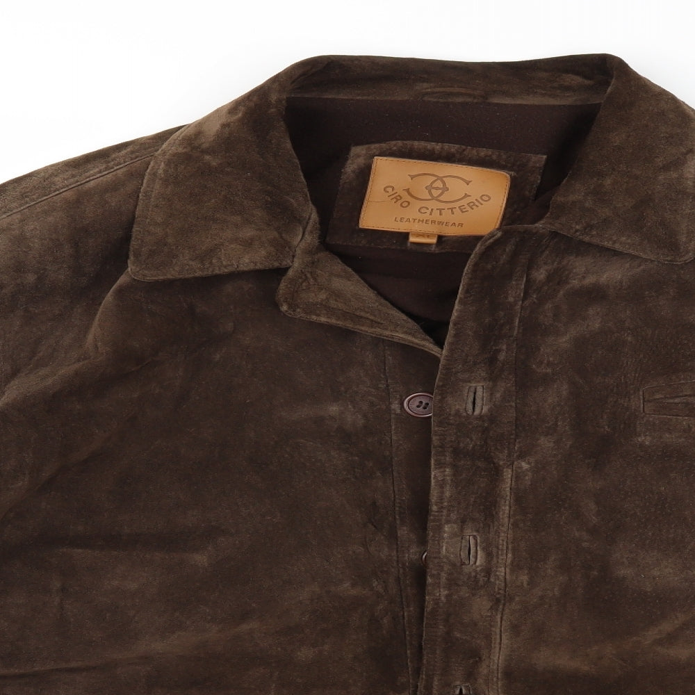 Ciro Citterio Mens Brown   Jacket Coat Size XL