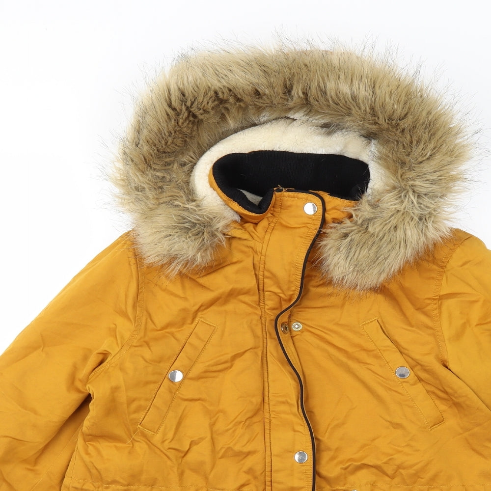 Papaya Womens Yellow   Parka Coat Size 12