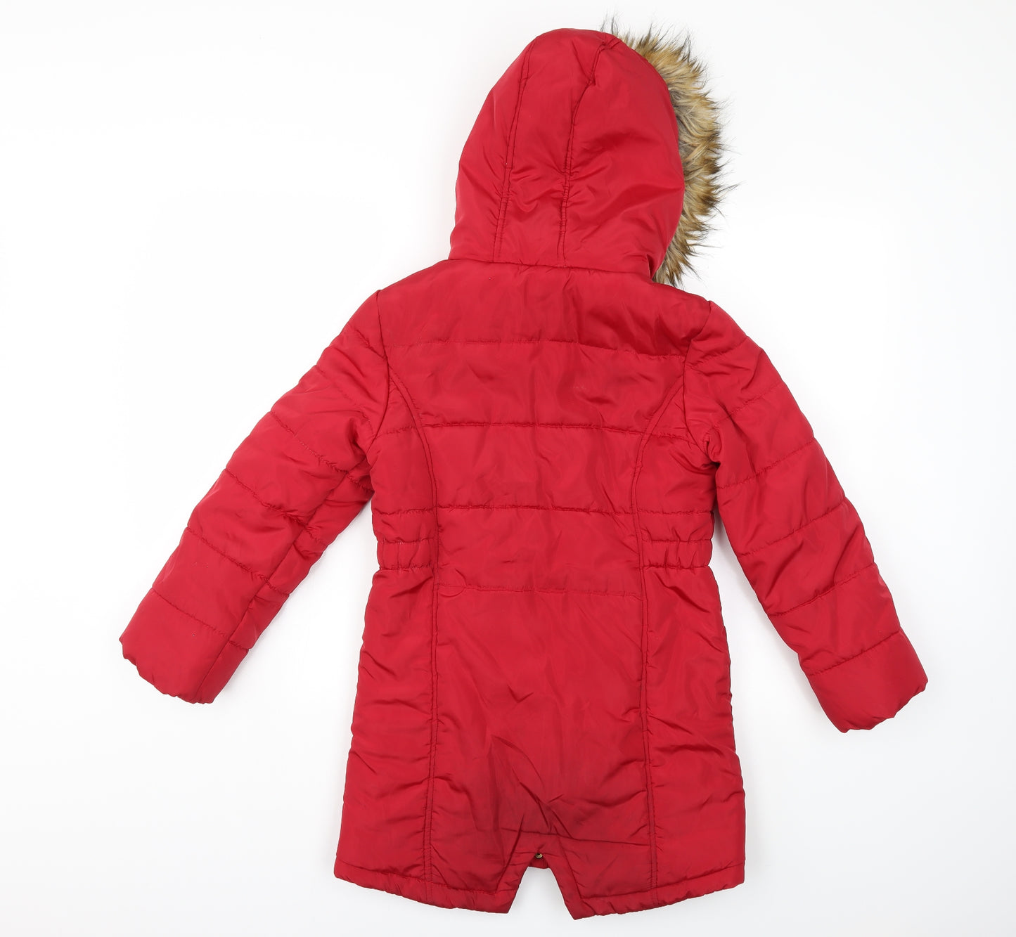 TU Girls Red   Parka Coat Size 9-10 Years
