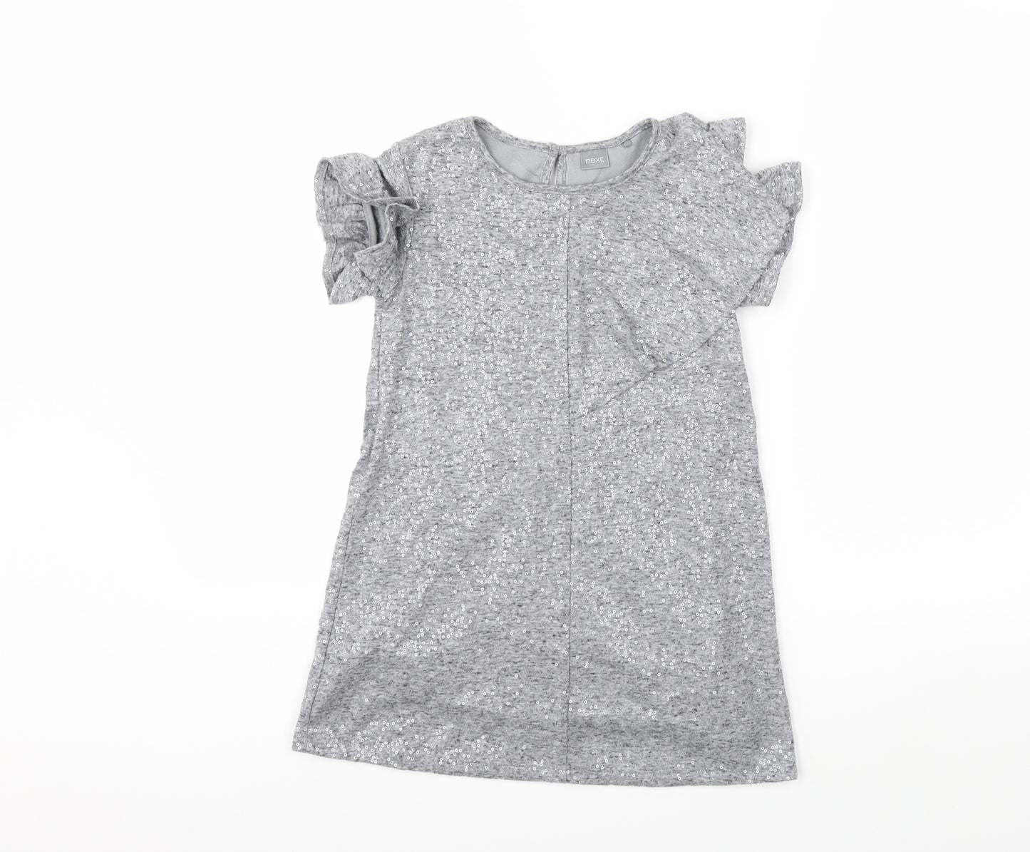 NEXT Girls Grey   T-Shirt Dress  Size 7 Years