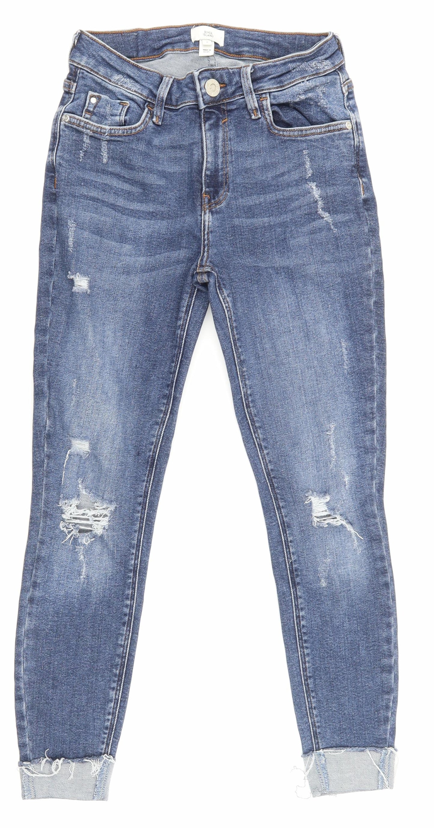Riverisland Womens Blue   Skinny Jeans Size 8