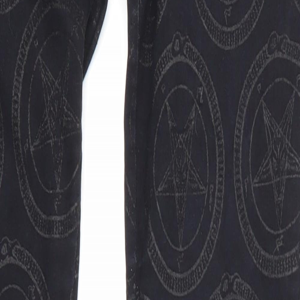 KILLSTAR Mens Blue Argyle/Diamond  Skinny Jeans Size L