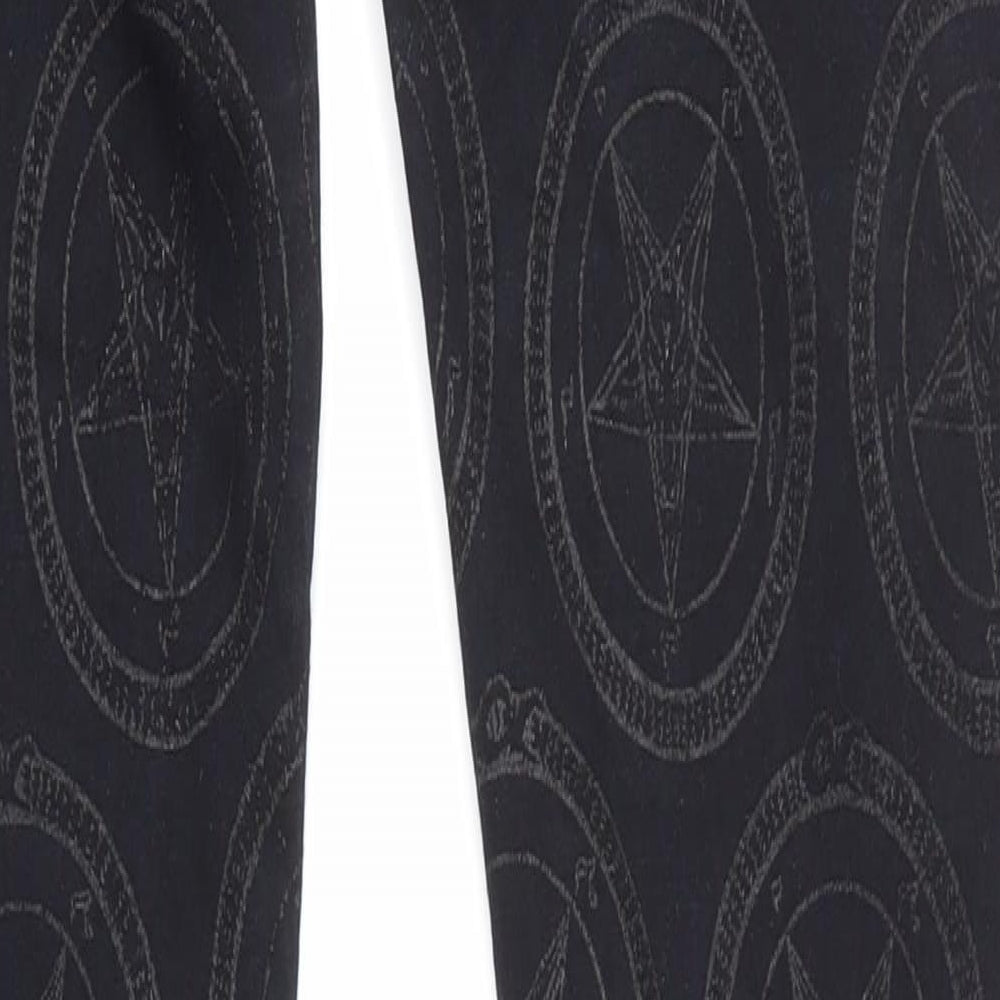 KILLSTAR Mens Blue Argyle/Diamond  Skinny Jeans Size L