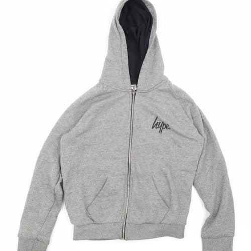 Hype Boys Grey   Full Zip Jumper Size 11-12 Years