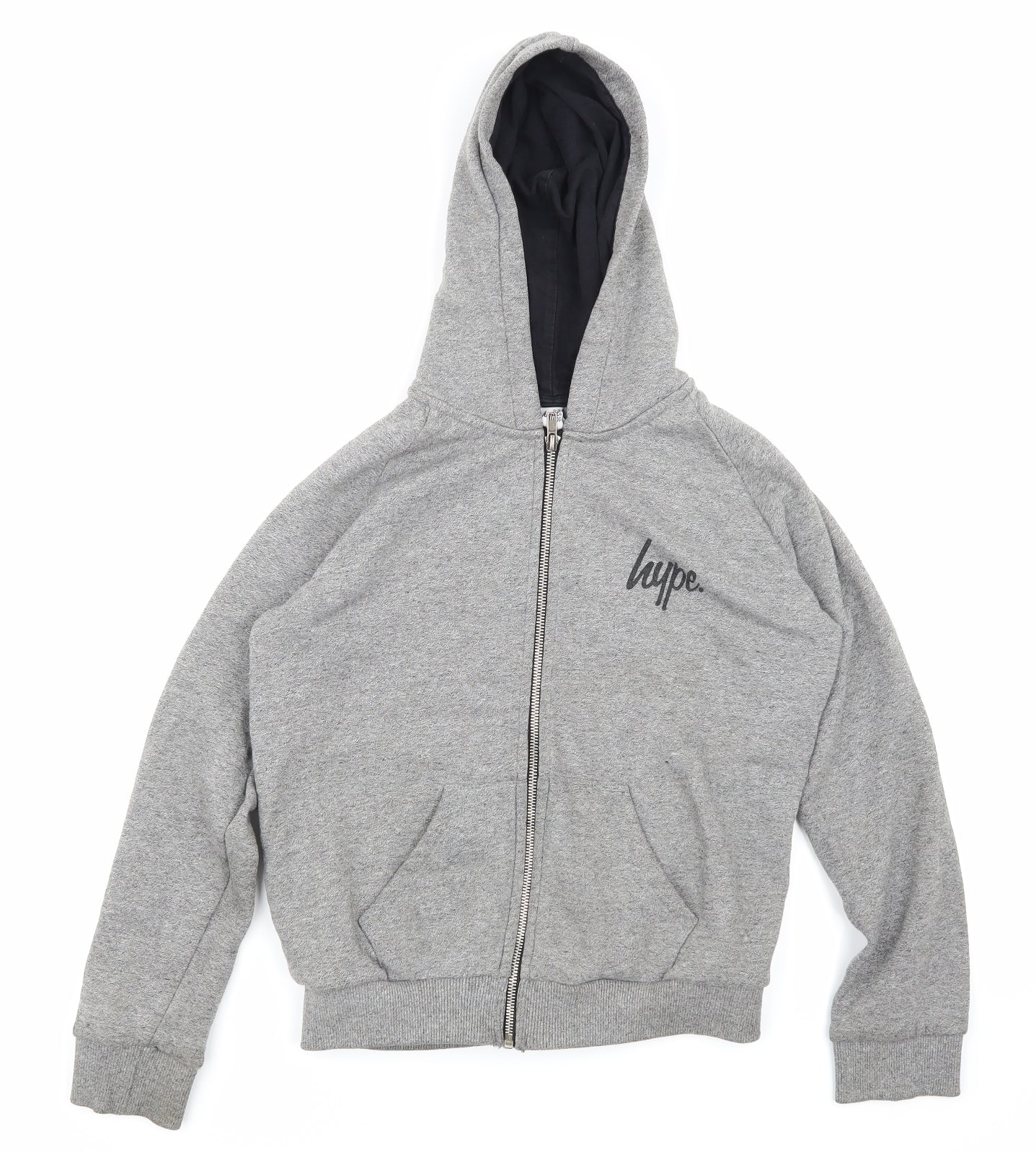 Hype Boys Grey   Full Zip Jumper Size 11-12 Years