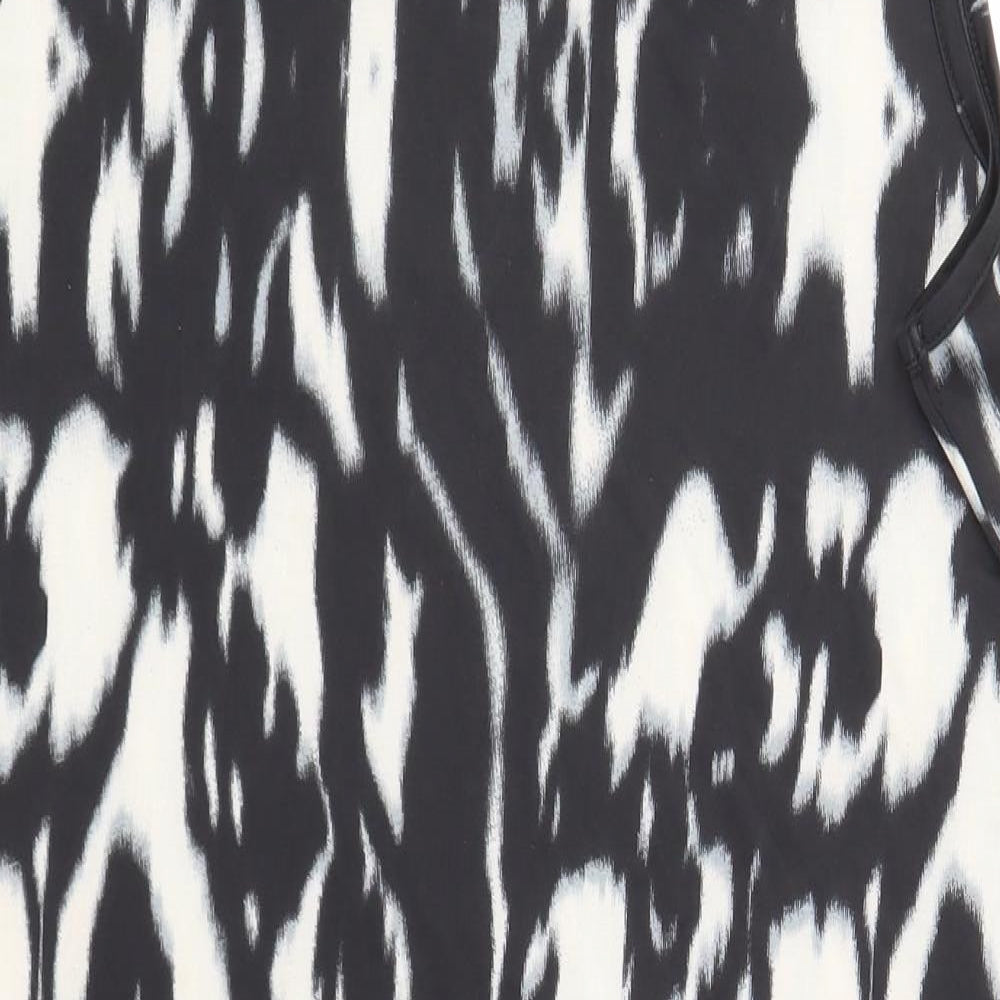 Klass Womens Black Animal Print  Basic T-Shirt Size L