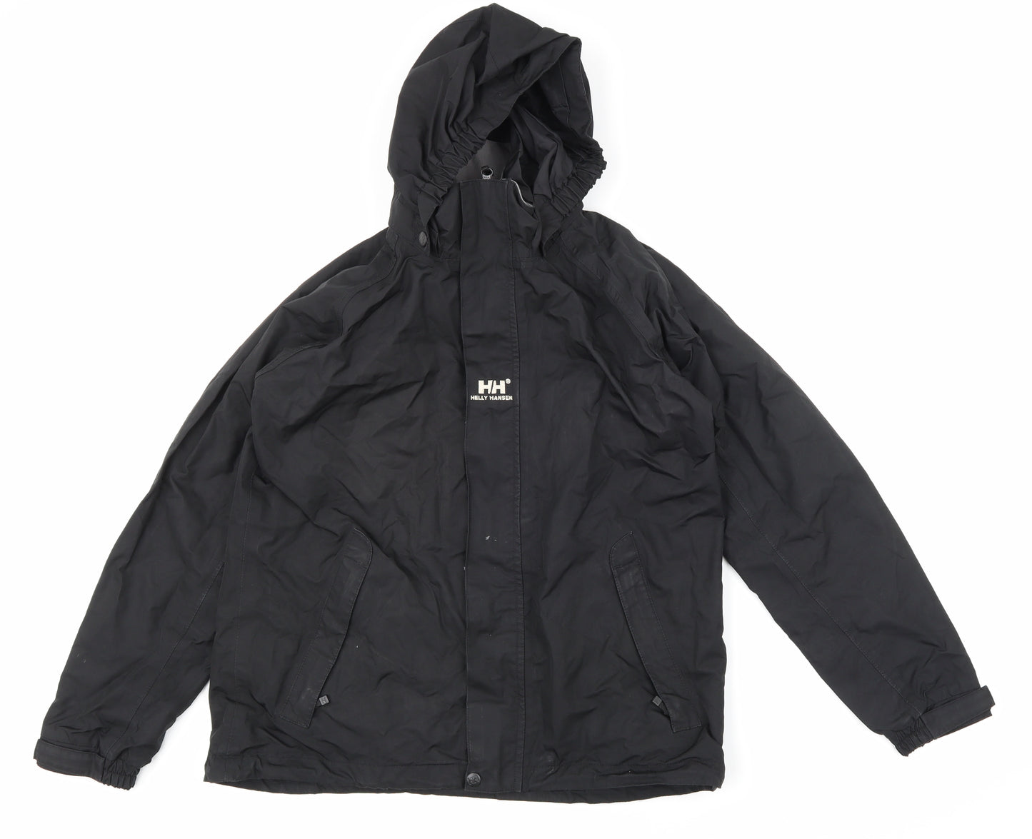 Helly Hansen Boys Black   Rain Coat Coat Size 14-15 Years