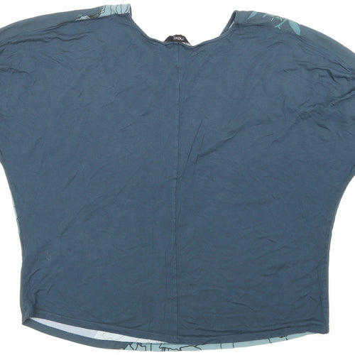 NEXT Womens Blue Floral  Basic T-Shirt Size 16