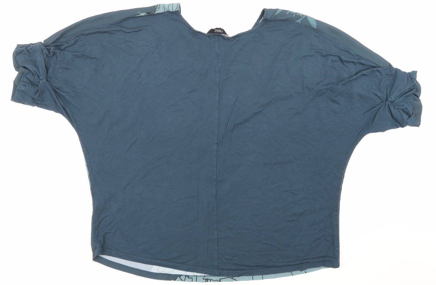 NEXT Womens Blue Floral  Basic T-Shirt Size 16