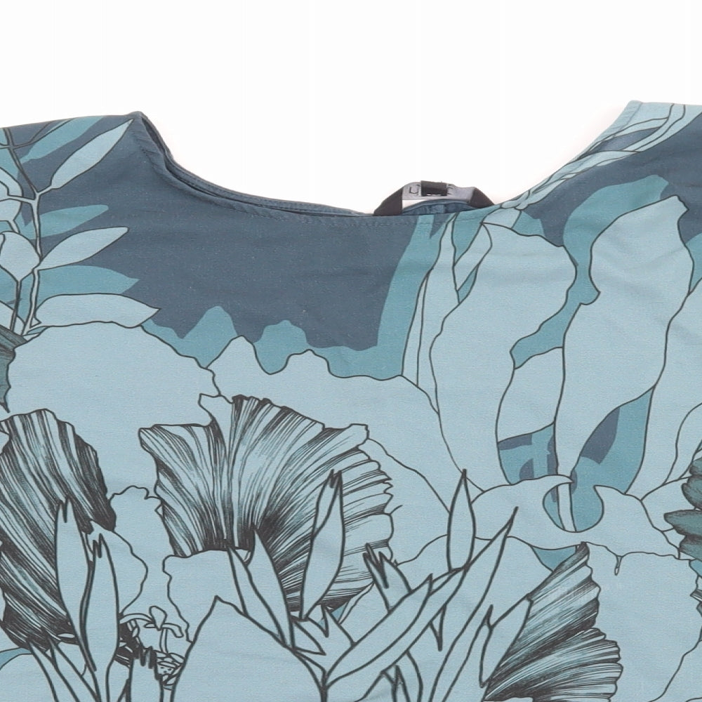 NEXT Womens Blue Floral  Basic T-Shirt Size 16