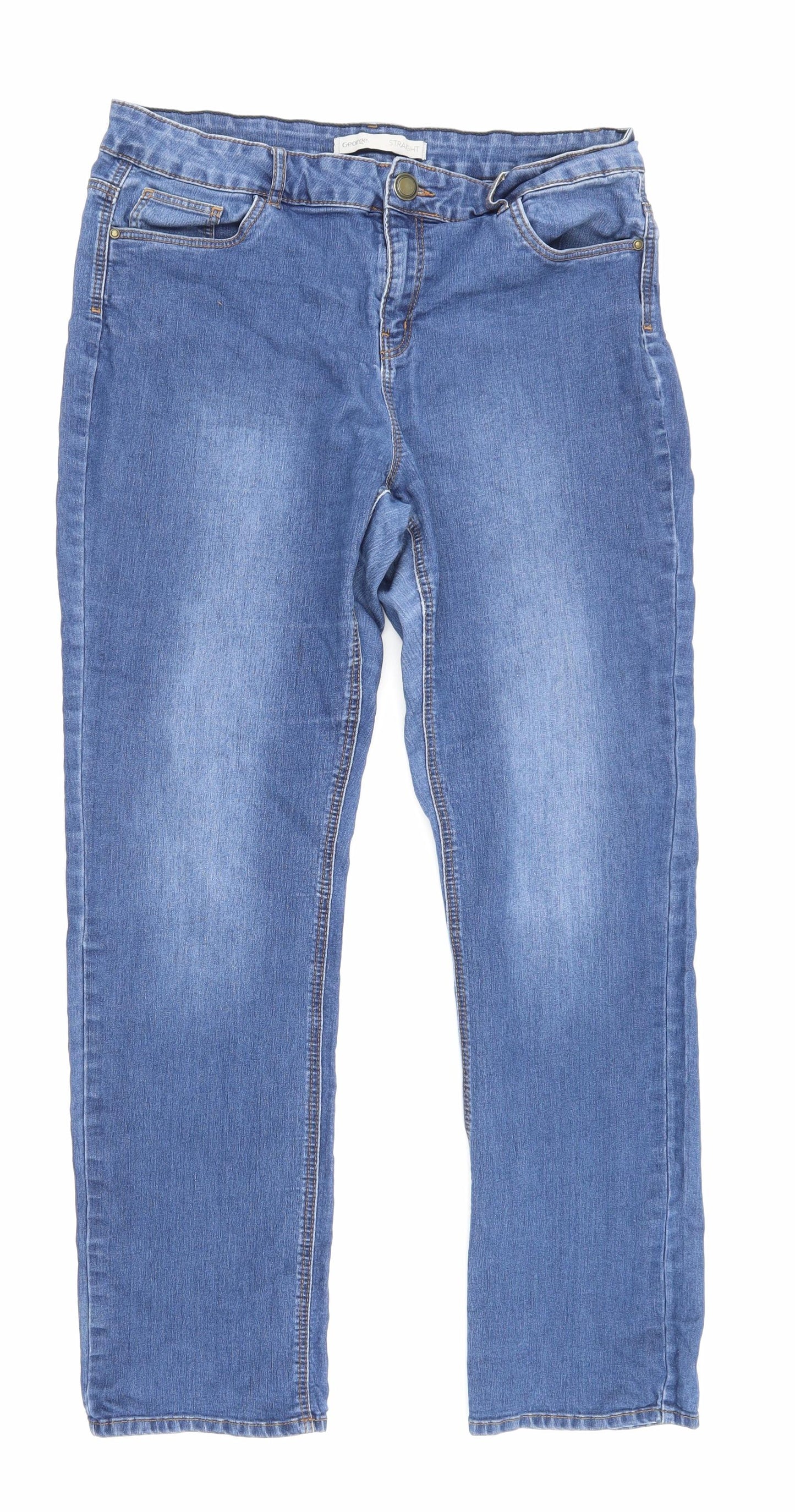 George  Womens Blue   Straight Jeans Size 16