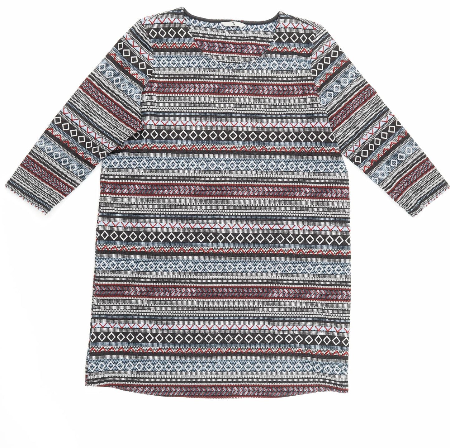 TU Womens Multicoloured Striped  Pencil Dress  Size 16