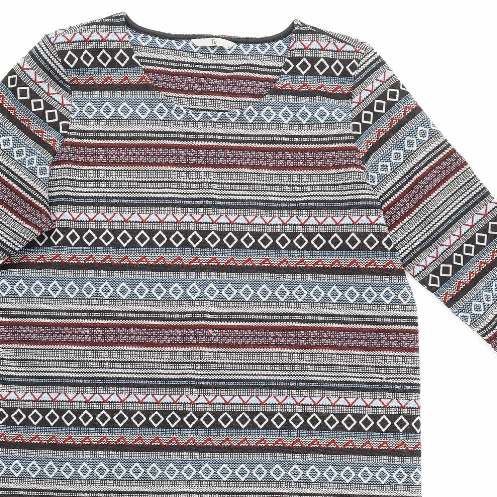 TU Womens Multicoloured Striped  Pencil Dress  Size 16