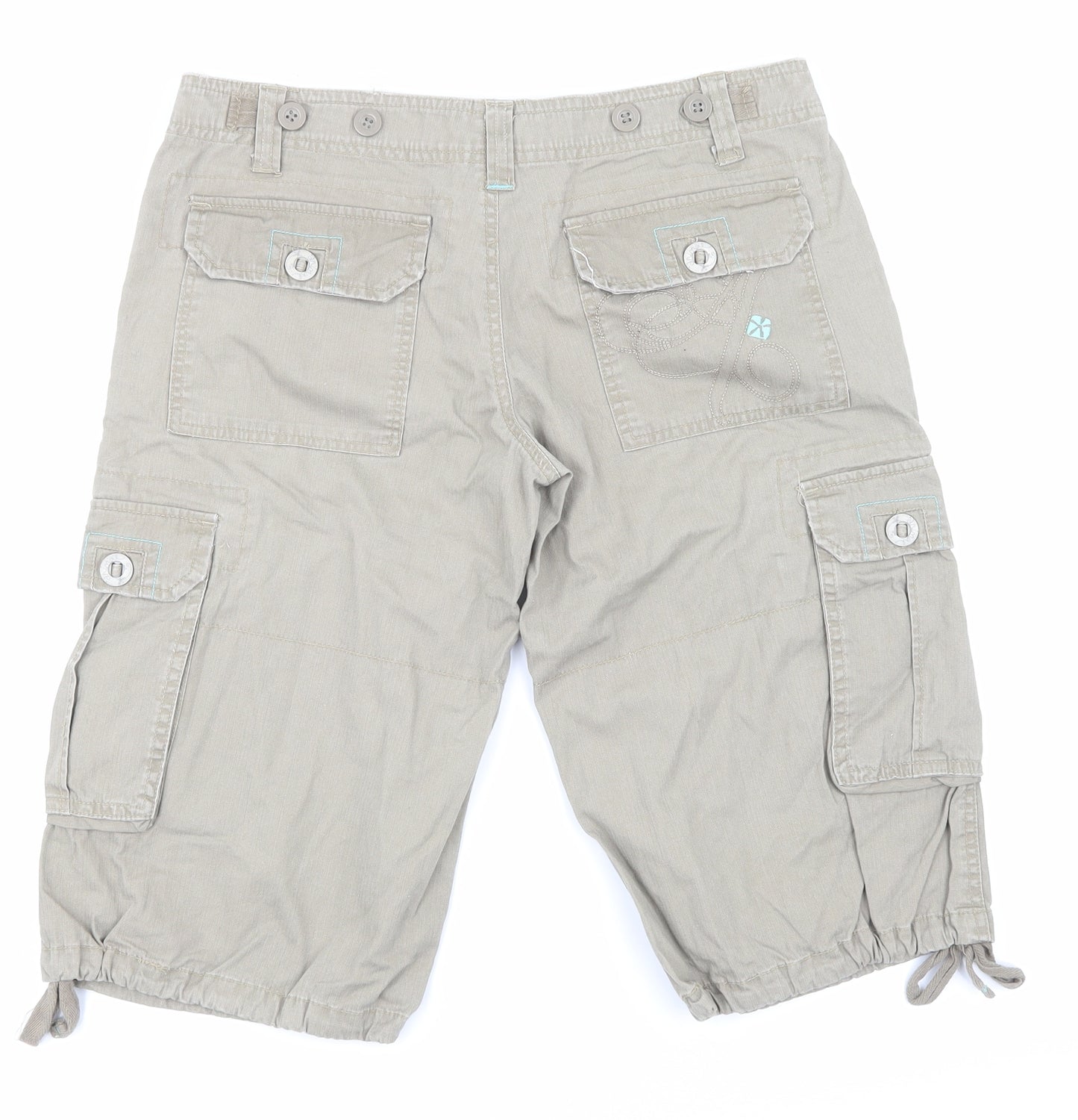 Animal Womens Beige   Cargo Shorts Size 10