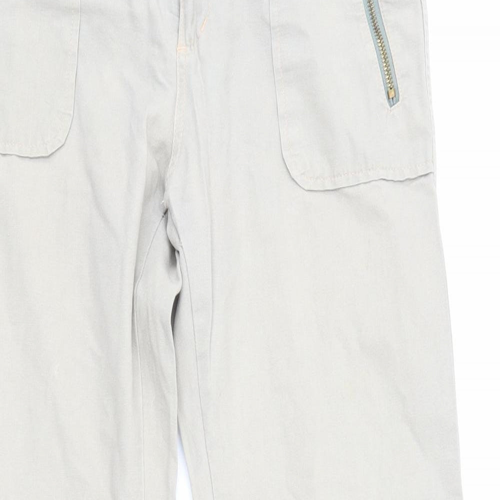 Moto Womens Beige   Straight Jeans Size 10