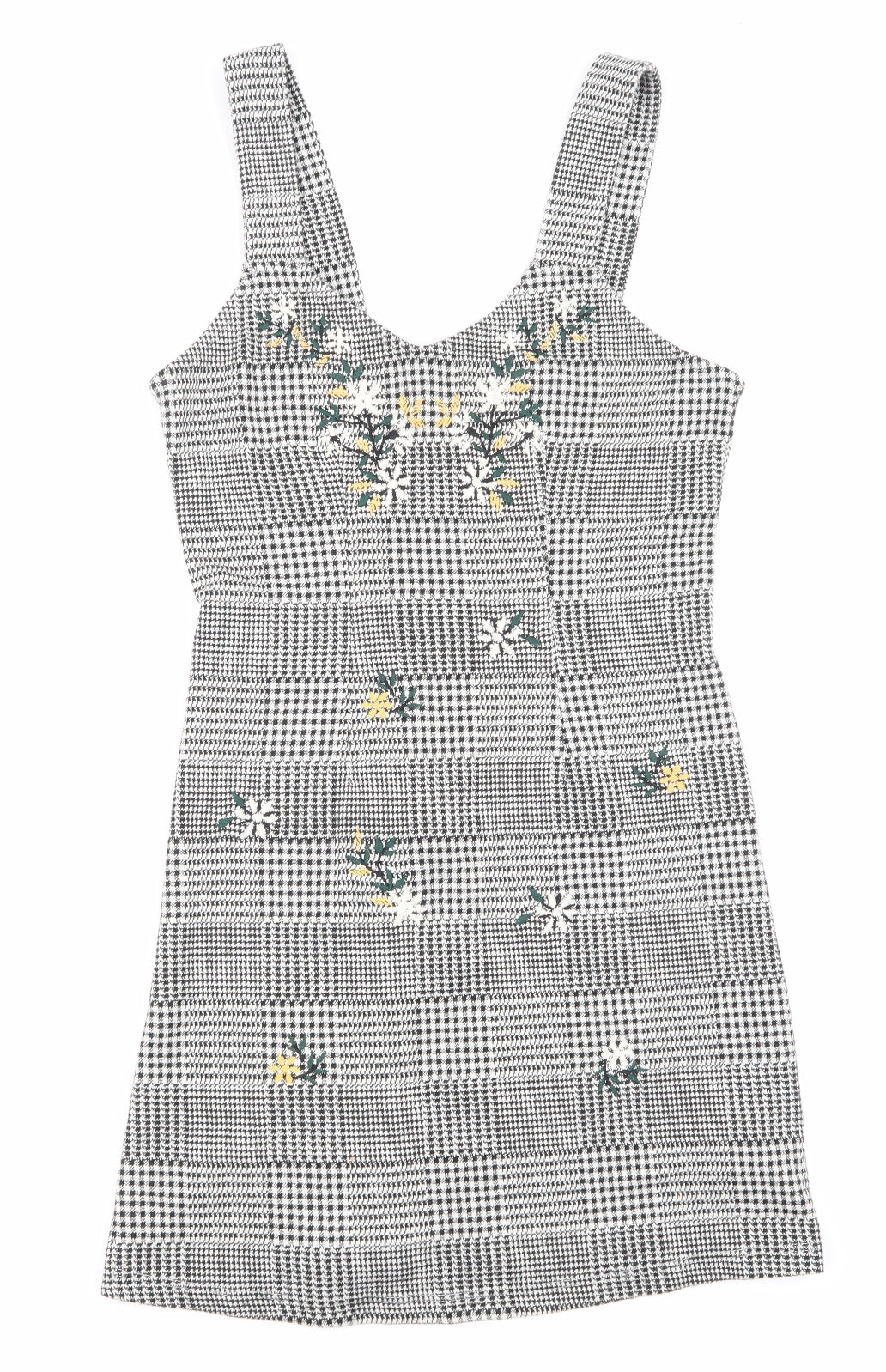 Topshop Womens Silver Camouflage  Pinafore/Dungaree Dress  Size 8